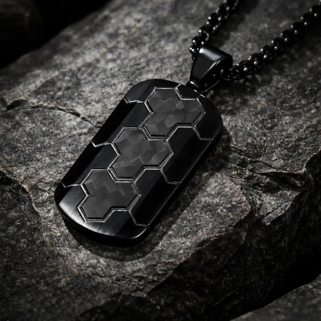 Apex Carbon Tag Necklace