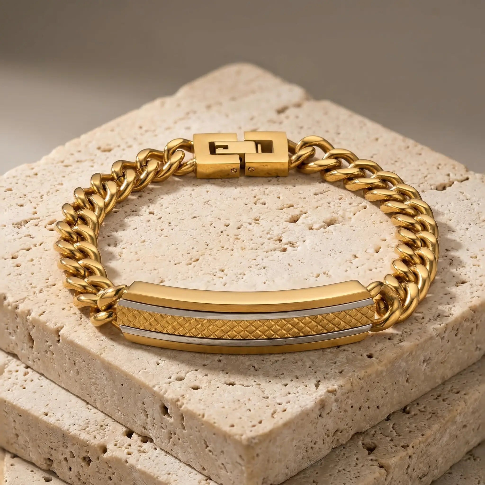 Carbon Edge Steel Bracelet