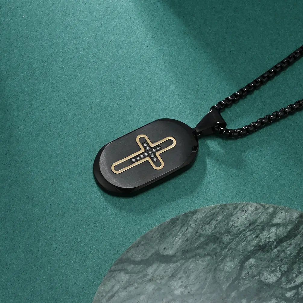 Paxor Oblong Cross Necklace